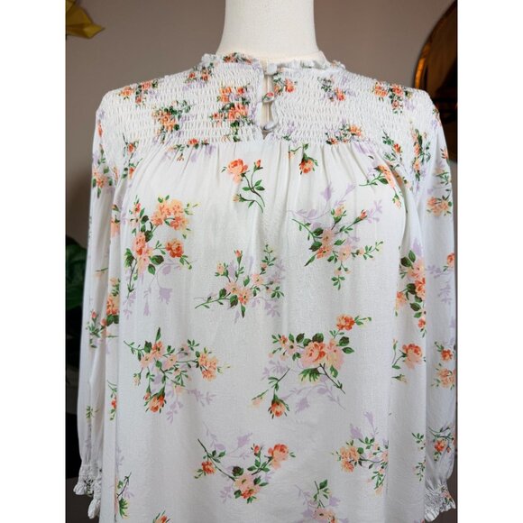 Cynthia Rowley, Long-sleeve floral peasant blouse, Medium - Picture 5 of 12